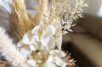 Ein Brautstrau&szlig; als Mixed Bouquet, Trockenblumen und Schnittblumen